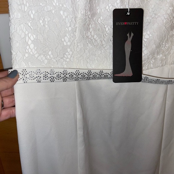 NWT. Ever-Pretty Cap Sleeve Sweetheart Mermaid Wedding Dress. Size 12 - Picture 9 of 12